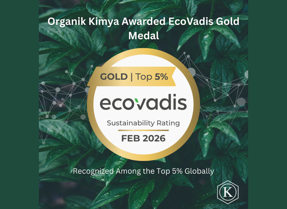 Organik Kimya Achieves EcoVadis Gold Rating, Ranking in the Top 5% Globally