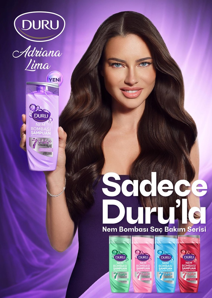 Adriana Lima, Duru Nem Bombası Şampuan Serisi’nin Marka Yüzü Oldu