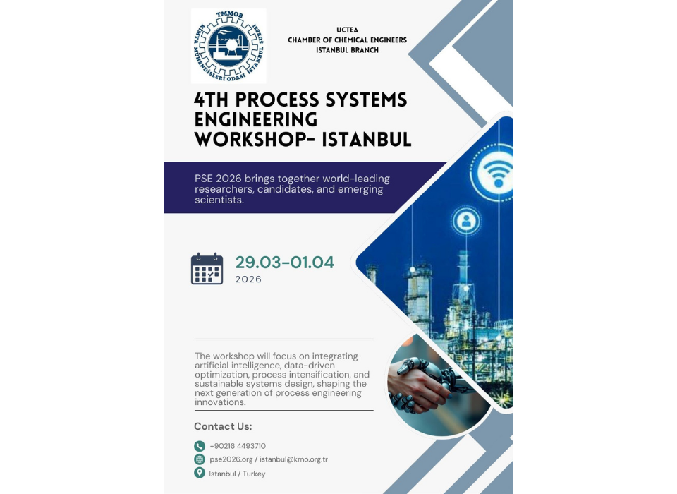 International Meeting in Process Systems Engineering: PSE 2026 to Be Held in Turkey