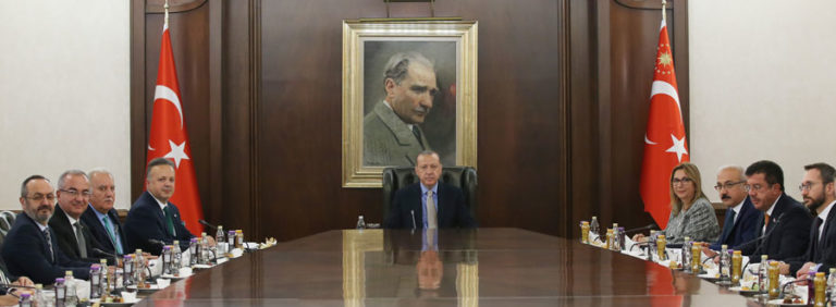 Cumhurbaşkanı Erdoğan, Tim Başkanı İsmail Gülle ve Heyetini Kabul Etti