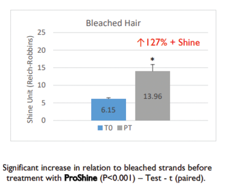 Evaluation of the Shine on bleached hair